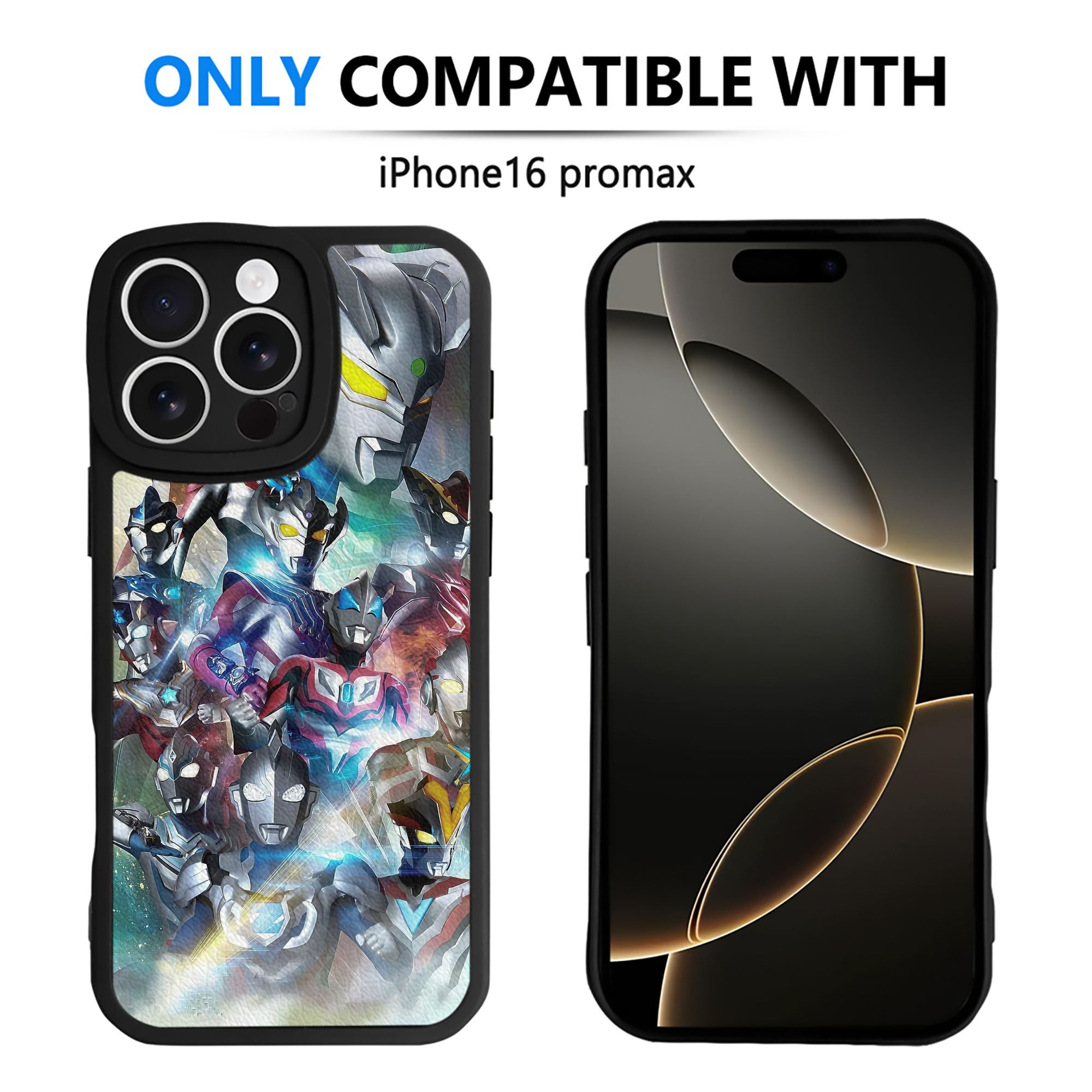 （画像用） ウルトラマン Ultraman 【iPhone 16シリーズ対応】シリコンスマホケース（レザー調） 材質：シリコン